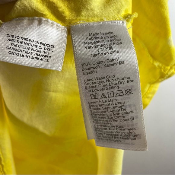 Bundle Lot Of 2 J. Crew Factory Small Yellow Tie Dye Green Basic Tank Tops Boho - Picture 6 of 13